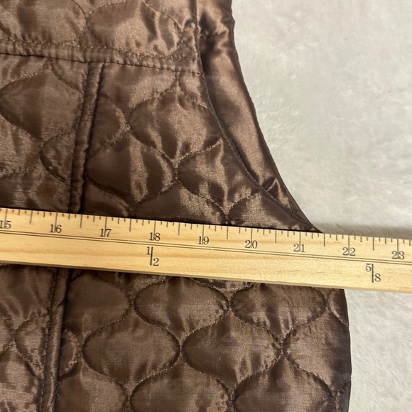 New Directions Chocolate Quilted Vest - Picture 4 of 10